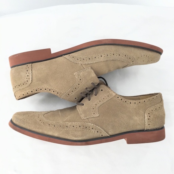 Stacy Adams Mens Shoes 24723-269 Suede Lace Up Oxford Wing Tip Tan Sz 11 M main image 10
